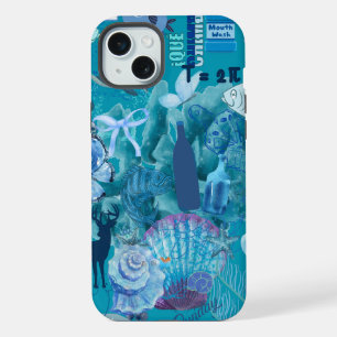 Blauwe Oceaan Collage Hoestebehuizing iPhone 15 Plus Case