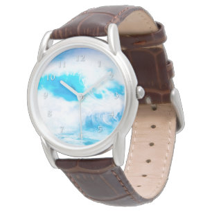 BLAUWE OCEAAN DOLPHIN WAVE RIDERS HORLOGE