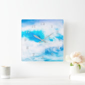 BLAUWE OCEAAN DOLPHIN WAVE RIDERS VIERKANTE KLOK (Huis)