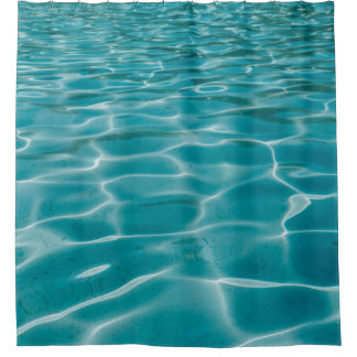 Blauwe oceaan douchegordijn