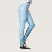 blauwe oceaan eenvoudig schattig sprankelen modern leggings (Rechts)