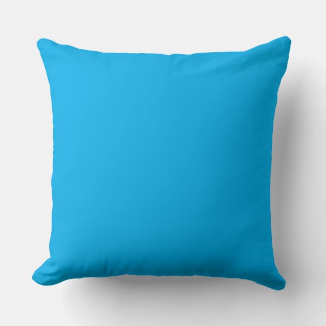 Blauwe Oceaan Effen Kleur, Modern, Eenvoudig, Tren Kussen (Voorkant)