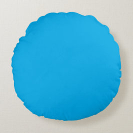 Blauwe Oceaan Effen Kleur, Modern, Eenvoudig, Tren Rond Kussen