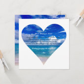 Blauwe Oceaan | Felicitatiekaart Semi-Glans Kaart (Voorkant / Achterkant in situ)