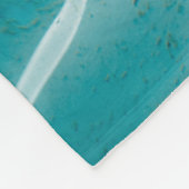 Blauwe oceaan fleece deken (Hoek)