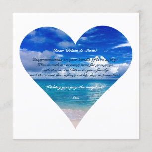 Blauwe Oceaan   Gefeliciteerd Kaart Semi-Gloss