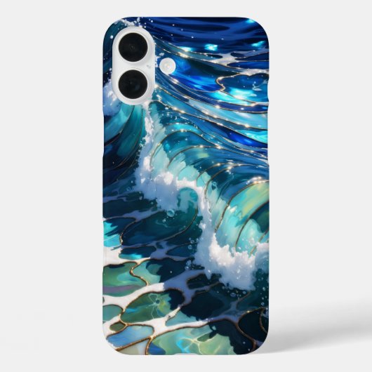 Blauwe Oceaan Golf Esthetische Hoestekking Case-Mate iPhone Case (Achterkant)