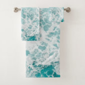 Blauwe Oceaan golven Bad Handdoek (Insitu)