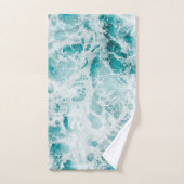 Blauwe Oceaan golven Bad Handdoek (Handdoek)