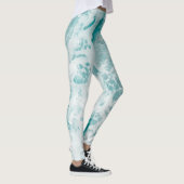 Blauwe Oceaan Golven Leggings (Rechts)