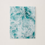 Blauwe oceaan golven legpuzzel (Verticaal)