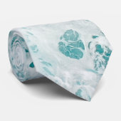 Blauwe oceaan golven stropdas (Opgerold)