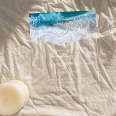 Blauwe oceaan golven tropische strand bruiloft acryl uitnodigingen