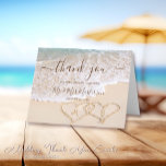 Blauwe oceaan golven tropische strand bruiloft bedankkaart<br><div class="desc">Maak je oprechte waardering bekend met onze Blue Ocean Waves Tropical Beach Wedding Thank You Card. Deze kaart weerspiegelt de rustige schoonheid van het zee en is een tastbare manifestatie van je dankbaarheid. De rustige blues van de oceaangolven zijn bedoeld om de diepe en blijvende band te symboliseren die je...</div>