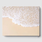 Blauwe oceaan golven tropische strand bruiloft gastenboek (Achterkant)