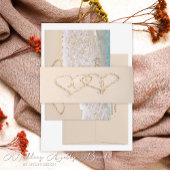 Blauwe oceaan golven tropische strand bruiloft uitnodigingen wikkel