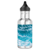 Blauwe oceaan golven waterfles (Rechts)