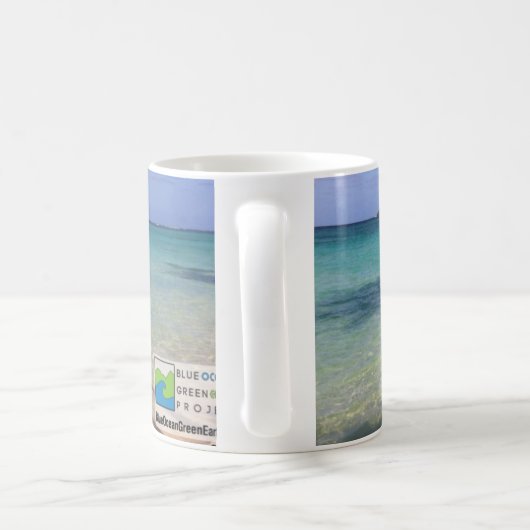 Blauwe Oceaan Groene Aarde Lanikai Mok (Handvat)