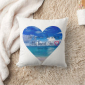 Blauwe Oceaan | Hart | Sierkussen (Deken)