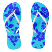 Blauwe Oceaan Hawaiian Pattern Teenslippers (Voetbed)