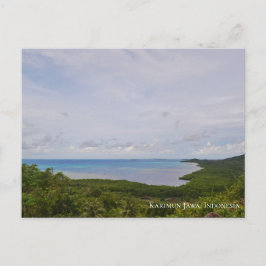 Blauwe Oceaan Heldere Lucht Zeezijde Strand Briefkaart
