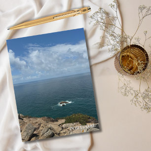 Blauwe Oceaan Kliffen, Portugal Fotografie,Reizen Feestdagenkaart