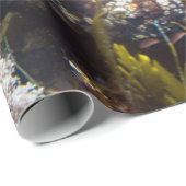 Blauwe oceaan koraal octopus wrapping papier (Rol Hoek)