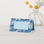 Blauwe oceaan met brekende golven plaatskaartje (Achterkant)