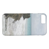 Blauwe Oceaan met Foamy Waves Seascape Persoonlijk Case-Mate iPhone Case (Achterkant (Horizontaal))