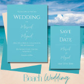 Blauwe Oceaan Modern Elegant Save The Date
