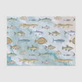 Blauwe Oceaan Nautisch Zeegezicht Tissuepapier (Voorkant)