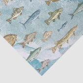 Blauwe Oceaan Nautisch Zeegezicht Tissuepapier (Detail)