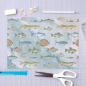 Blauwe Oceaan Nautisch Zeegezicht Tissuepapier (Craft)