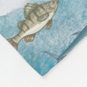 Blauwe Oceaan Nautisch Zeegezicht Vissen Fleece Deken (Hoek)