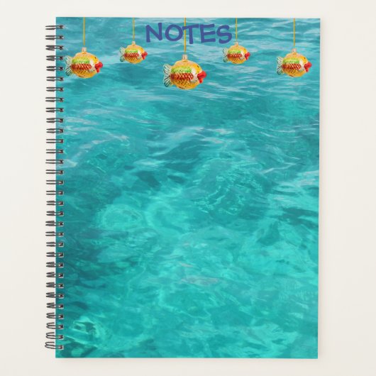 Blauwe Oceaan Notities met Vis Planner (Voorkant)