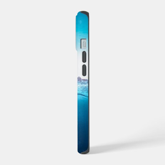 blauwe oceaan onder water iPhone 15 case (Linkerkant)