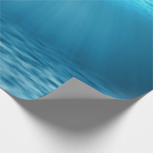 Blauwe oceaan onderwaterscène illustratie cadeaupapier (Hoek)