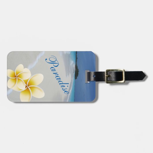 Blauwe Oceaan Paradise Bagagelabel (Voorkant horizontaal)