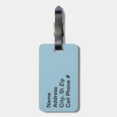 Blauwe Oceaan Paradise Bagagelabel (Achterkant verticaal)