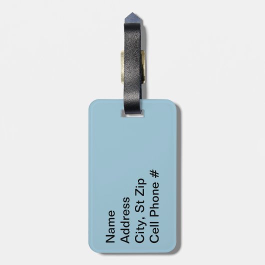 Blauwe Oceaan Paradise Bagagelabel (Achterkant verticaal)