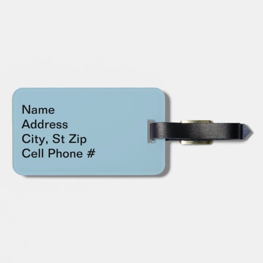 Blauwe Oceaan Paradise Bagagelabel (Achterkant horizontaal)