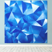 Blauwe Oceaan Prism Polygonaal Canvas Afdruk (Insitu (Houten vloer))