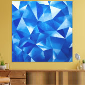 Blauwe Oceaan Prism Polygonaal Canvas Afdruk (Insitu (Woonkamer))