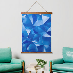 Blauwe Oceaan Prism Polygonaal Hangend Wandkleed