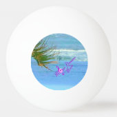 Blauwe oceaan Roze Pong Ball (Voorkant)