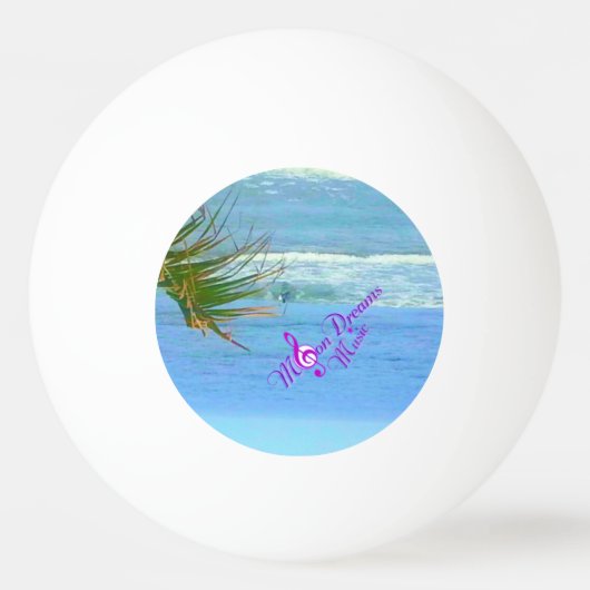 Blauwe oceaan Roze Pong Ball (Achterkant)