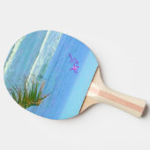 Blauwe Oceaan Roze Pong Paddle Tafeltennisbatje (Zijkant)