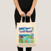 Blauwe Oceaan Schattigee Octopus Diep Zee Tropisch Tote Bag (Voorkant (product))