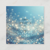 Blauwe Oceaan Subtiele zachte glitter achtergrond Vierkante Visitekaartje (Voorkant)
