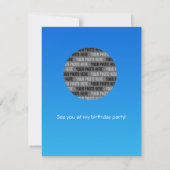 Blauwe Oceaan Theme Children's Birthday Party Kaart (Achterkant)